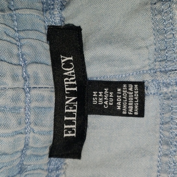 Ellen Tracy Drawstring Summer Loose Beach Lightweight Preppy Shorts - Women's - Picture 5 of 7